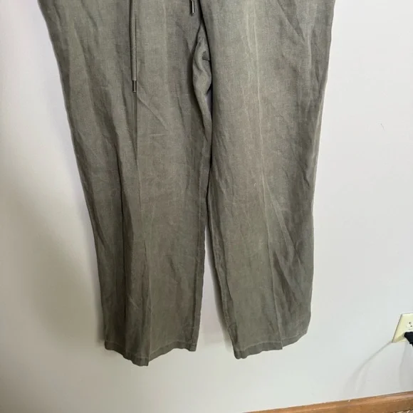 Standard James Perse Olive green linen Straight Leg Pant